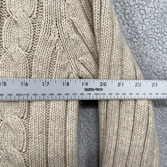 Windriver Cardigan Womens Medium Sherpa Lined Super Chunky Cable Knit Vintage - Picture 2 of 8
